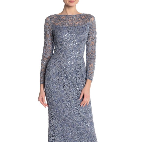 MARINA Dresses & Skirts - NEW Marina Sequined Lace Gown